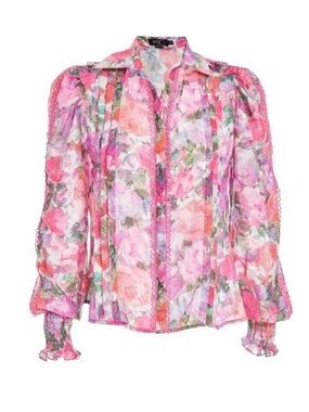 PatBO Pink Floral Blossom Blouse
